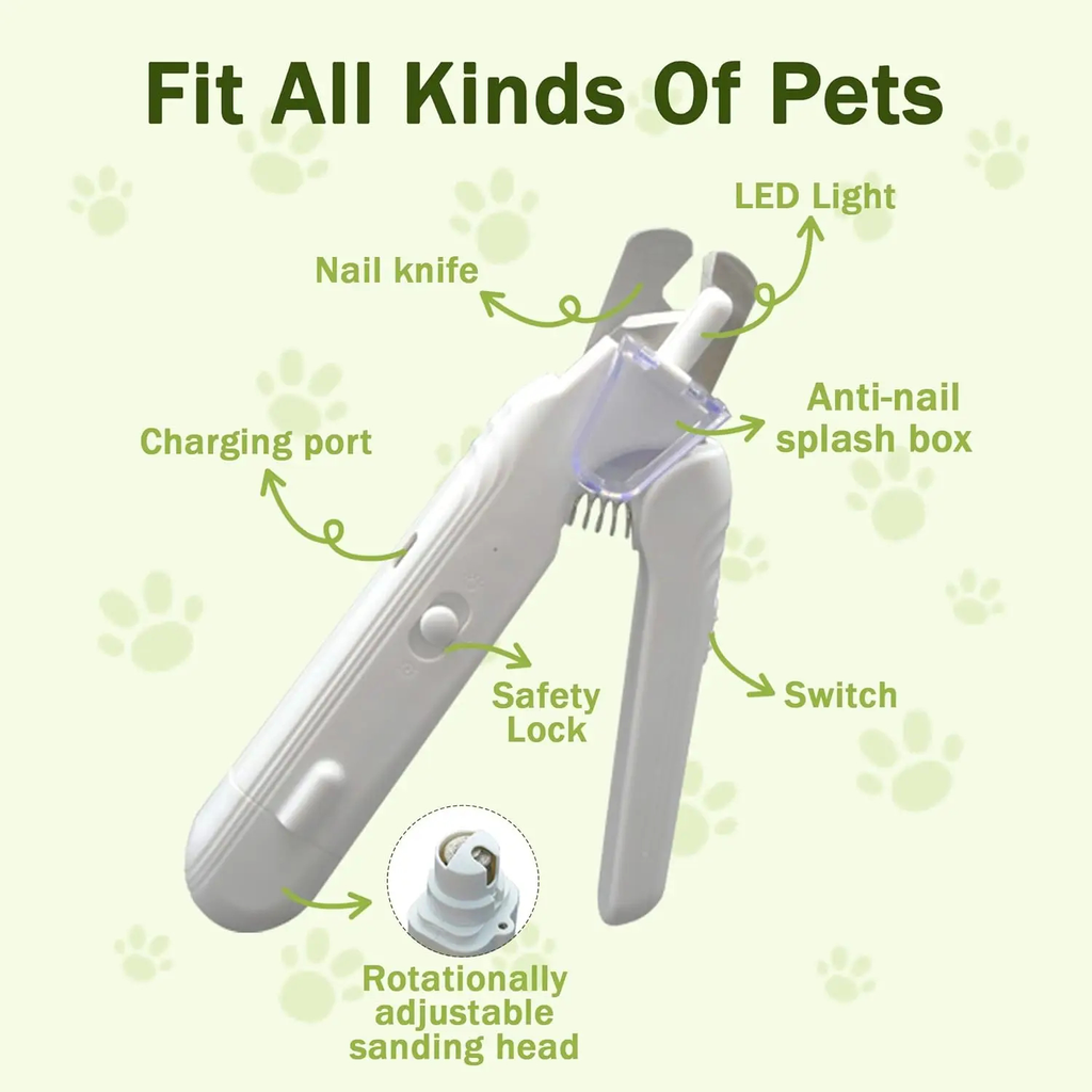LED Pet Nail Clipper with Light | Safe Dog & Cat Nail Trimmer