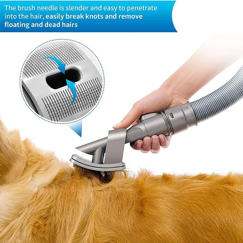 Pet Grooming Vacuum Attachment (Compatible with Popular Cordless Vacuums)
