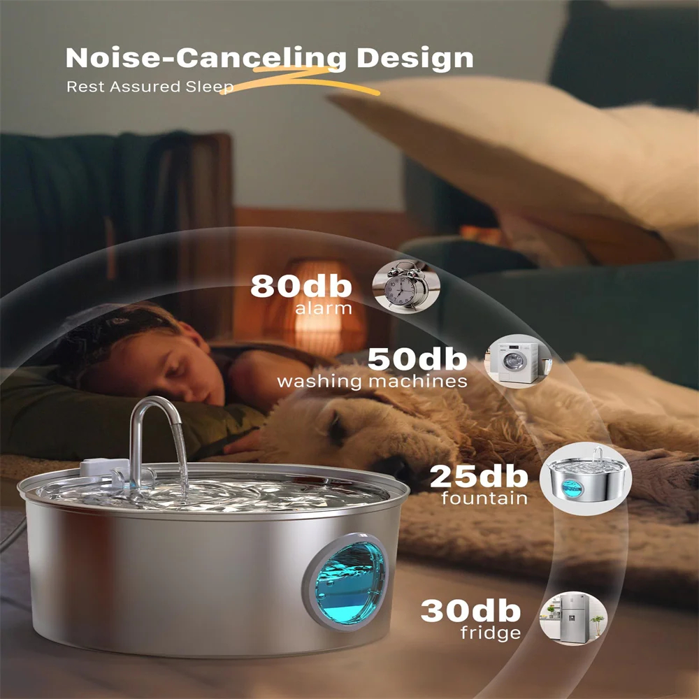 water fountain for dogs  | 7L Stainless Steel Dog Water Fountain