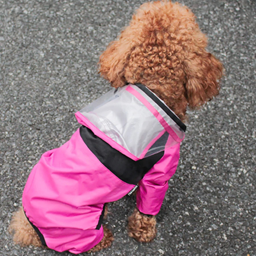 Dog Coats  | Dog Face Pet Rain Jumpsuit