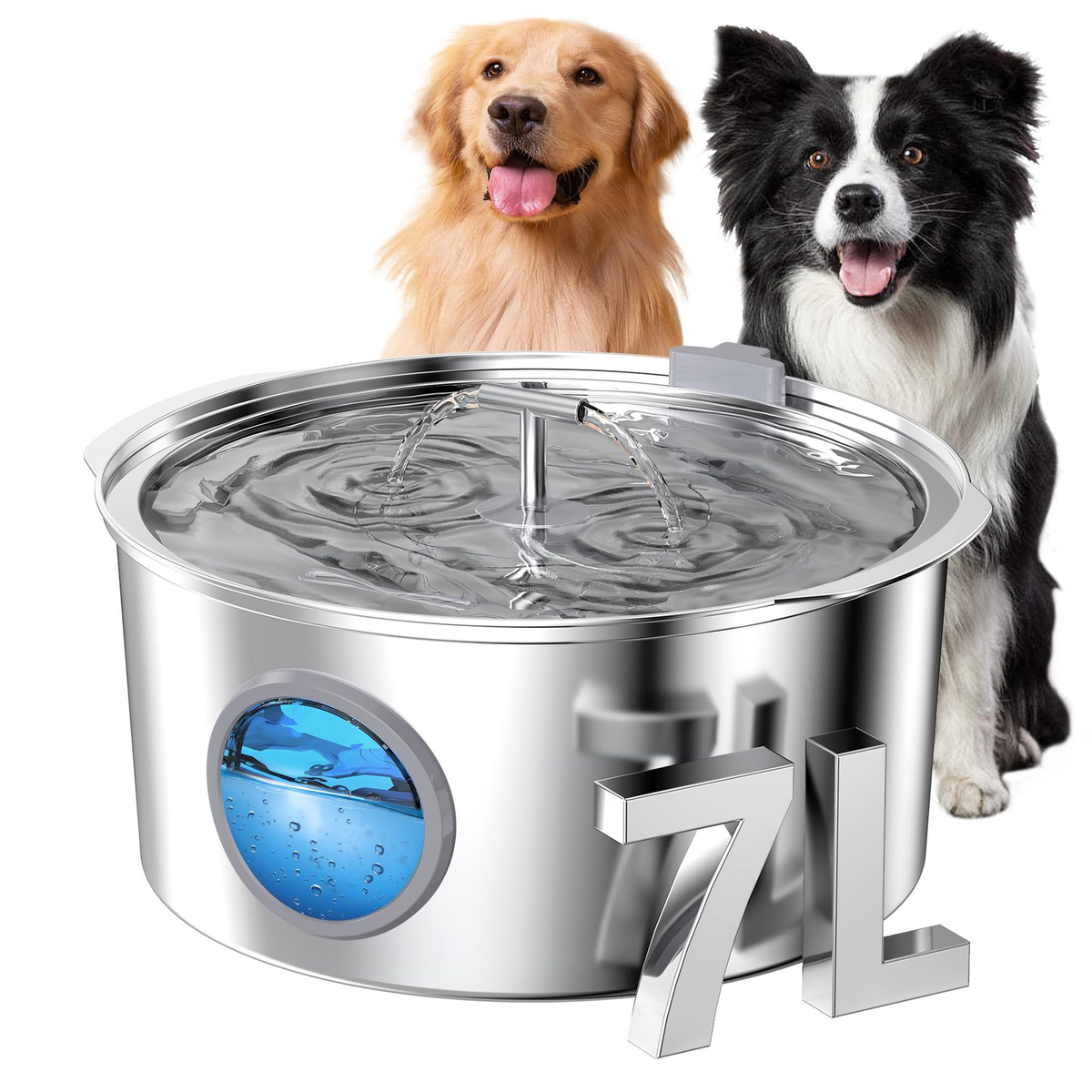 water fountain for dogs  | 7L Stainless Steel Dog Water Fountain