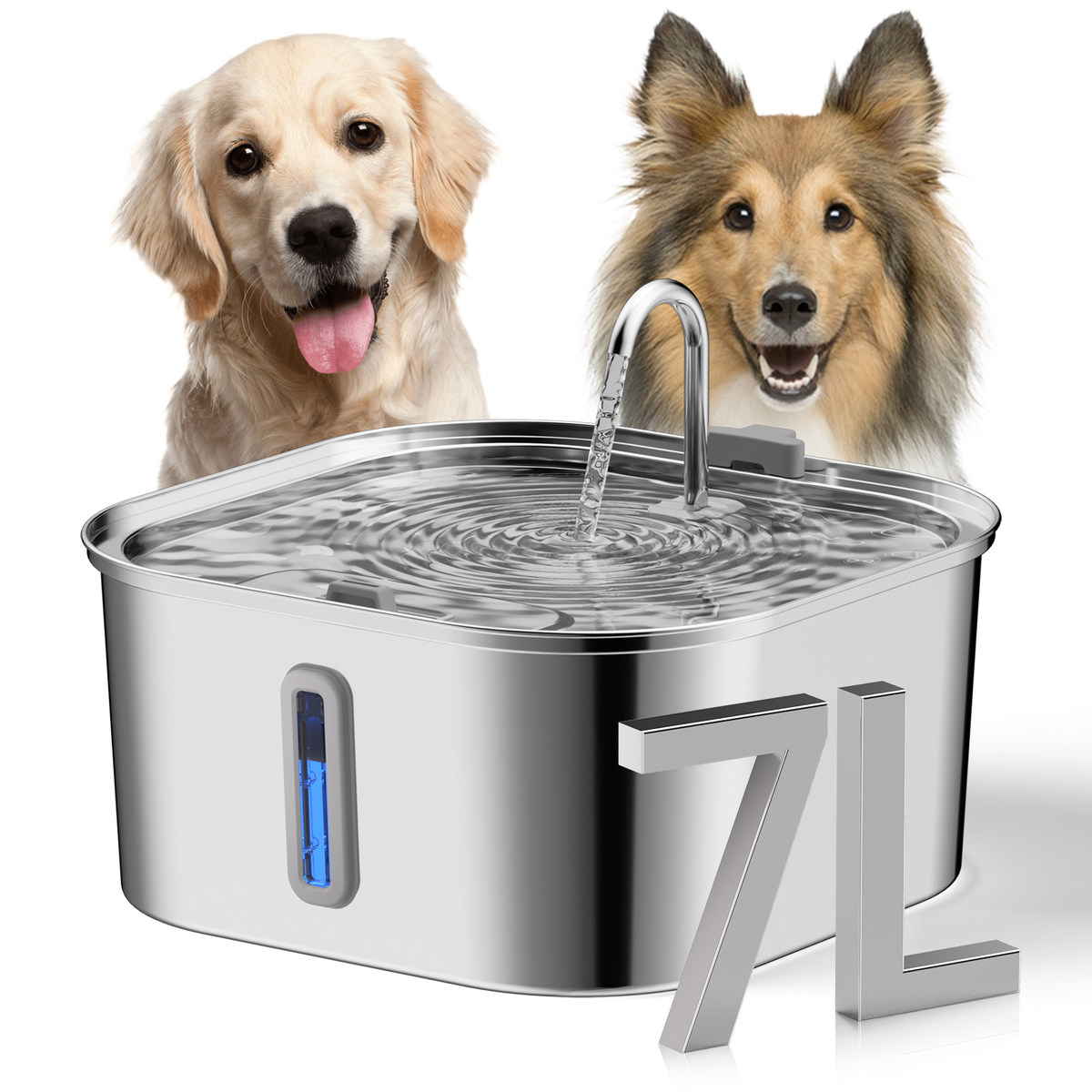 water fountain for dogs  | 7L Stainless Steel Dog Water Fountain